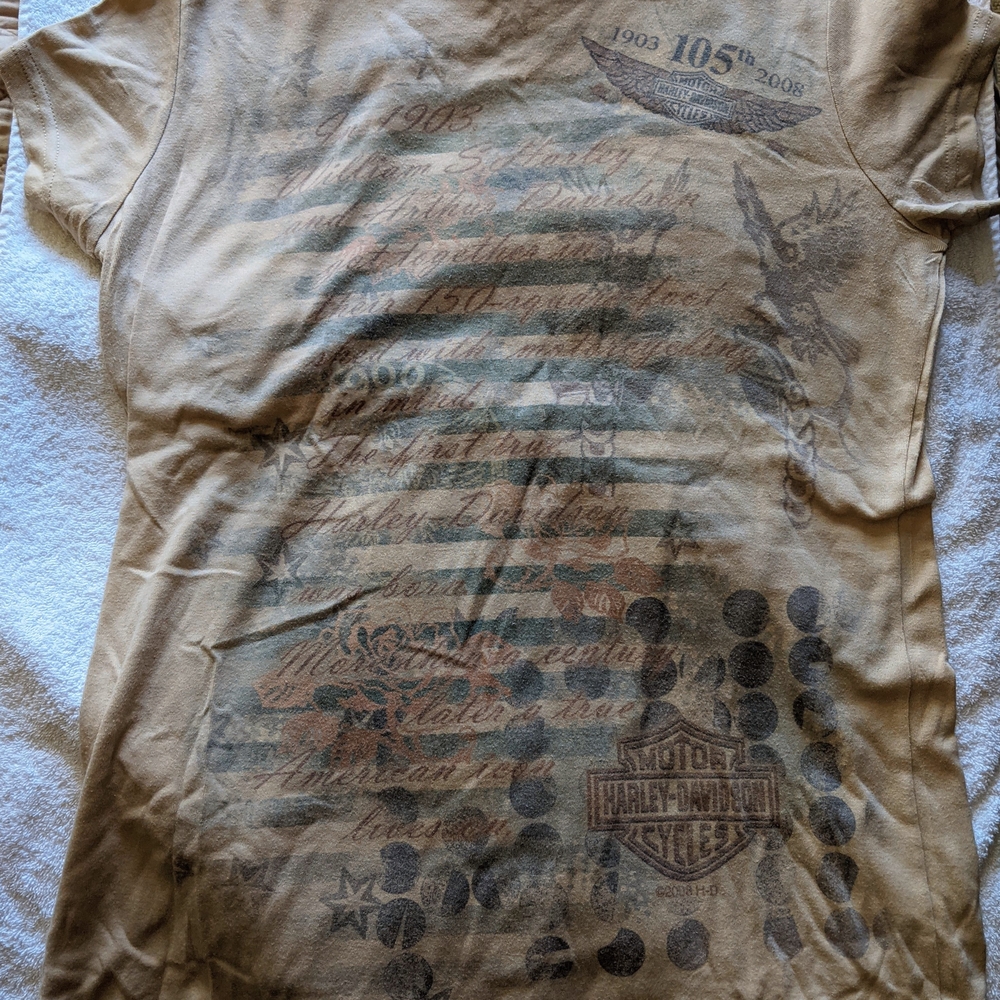 Harley-Davidson Graphic T-Shirt Women's 2XL 105th Anniversary 2008